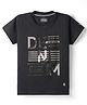 Noddy Half Sleeves Typography Printed Tee - Black