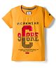 Noddy Half Sleeves Typography Printed Tee - Mango