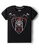 Noddy Half Sleeves Motorcycle Printed Tee - Black