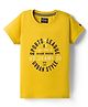 Noddy Half Sleeves Typography Printed Tee - Mustard