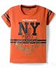 Noddy Half Sleeves New York Theme Printed Tee - Rust