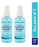 Omeo Handrub Pocket Liquid Hand Instant Sanitizer Spray, 70% Alcohol| Skin Friendly, Safe for Kids| 99.99% Germs Free Protection, Anti Bacterial| Advance Formula, Quick Dry Pack of 2 - 100 ml Each
