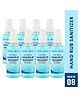 Omeo Handrub Pocket Liquid Hand Instant Sanitizer Spray, 70% Alcohol| Skin Friendly, Safe for Kids| 99.99% Germs Free Protection, Anti Bacterial| Advance Formula, Quick Dry Pack of 8 - 100 ml Each