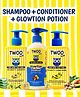 TWOO-The Wise Old Owl Gentle Glow Hair & Skincare Combo De-Knotty Shampoo, De-Knotty Conditioner & Glowtion Potion - 800g
