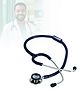 BPL Medical Technologies ST-02 Brass Adult Chest Piece Stethoscope|High Acoustic Level, Versatile Chestpiece for Adult & Pediatric Use|Medical Instrument for Auscultation - Blue