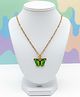 SKD Butterfly Pendant Detailed Necklace - Green