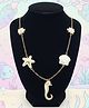 SKD Sea Life Theme Charms Embellished Necklace - Golden
