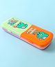 SCHOOLISH Creative Design Foldable Eco-friendly Plastic Children's Cartoon Pencil Case Multi-Purpose Large Capacity for Kids - Pack of 1