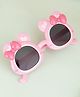 PASSION PETALS Bow Applique Detailed UV Protected Round Sunglasses - Pink