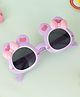 PASSION PETALS Bow Applique Detailed & Heart Designed UV Protected Round Sunglasses - Purple