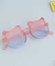 PASSION PETALS Bow Applique Detailed Glittered & UV Protected Cat Shaped Sunglasses - Red & Blue