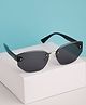 PASSION PETALS Solid Rimless Geometric Sunglasses - Black