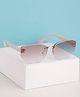 PASSION PETALS Rimless Gradient UV Protected Geometric Sunglasses - Peach