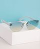 PASSION PETALS Rimless Gradient UV Protected Geometric Sunglasses  - Green