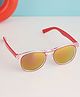 PASSION PETALS Transparent UV Protected Round Sunglasses - Red