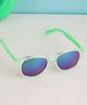 PASSION PETALS Transparent UV Protected Round Sunglasses - Green