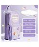 Azhari 3 Compartment Large Capacity Cute Pencil Case , Large Capacity Pouch Multifunctional Stationery Organizer for School, Office- Purple