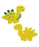 FunBlast Dino Shaped Soft Silicone Teether for Babies  Pack of 1 (Yellow)