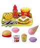 FunBlast Realistic Fast-Food Set with Carry Bag for Kids Set of 13 Pcs (Multicolor)