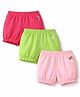 Pine Kids Cotton Lycra Knit Solid Bloomers Pack of 3 (Color May Vary)