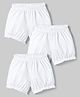 Pine Kids Cotton Lycra Knit Solid Bloomers Pack Of 3 - White