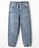 Kookie Kids Woven Full Length Washed Denim Jeans - Blue