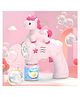 FUNVERSE Unicorn Bubble Gun Toys Automatic Bubble Machine With Bubble Solution - Pink