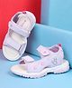 Cute Walk by Babyhug Velcro Closure Sandals With Heart Print - Purple