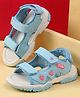 Cute Walk by Babyhug Velcro Closure Sandals With Strawberry Applique - Blue