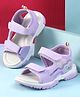 Cute Walk by Babyhug Velcro Closure Sandals With Floral Applique - Purple