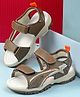 Cute Walk by Babyhug Velcro Closure Solid Sandals - Brown