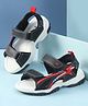 Cute Walk by Babyhug Velcro Closure Solid Sandals - Black
