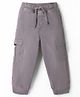 Kookie Kids Woven Full Length Denim Jeans With Cargo Pocket - Grey