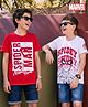 Honeyhap Marvel Cotton Knit T-Shirts Half Sleeves with Spider-Man Graphic Multi Color 6-7 Years Pack of 2
