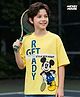 Pine Kids Cotton Knit T-Shirt Half Sleeves with Mickey Mouse & Friends Graphics Yellow 5-6 Years