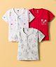 Simply Interlock Knit Half Sleeves Vehicles Printed Jhablas Pack of 3 - Multicolour