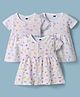 Simply Sinker Knit Half Sleeves Watermelon Animal & Butterfly Printed Frocks Pack of 3 - Multicolour
