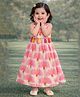 Pspeaches Cotton Woven Sleeveless Peacock Printed Lehenga & Choli Set - Pink