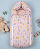 GRASPING FINGERS 3 in 1 Bear Fair Theme 100% Cotton Carry Nest Cum Sleeping Bag, Portable Bassinet for Newborn & Infant - Peach