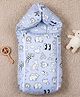 GRASPING FINGERS 3 in 1 Doodle Dynasty Theme 100% Cotton Carry Nest Cum Sleeping Bag, Portable Bassinet for Newborn & Infant - Blue