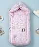 GRASPING FINGERS 3 in 1 Doodle Dynasty Theme 100% Cotton Carry Nest Cum Sleeping Bag, Portable Bassinet for Newborn & Infant - Pink