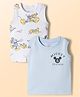 Babyoye Disney Single Jersey Sleeveless Vests With Mickey Mouse Graphics Pack of 2 - Multicolor