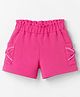 Babyhug Knit Mid Thigh Length Shorts with Bow Design - Pink