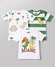 Babyhug Cotton Knit T-Shirts Half Sleeves with Graphics Multi Color 4-5 Years Pack of 3