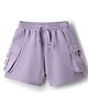 Babyhug Terry Knit Mid Thigh Solid Shorts - Lavender