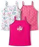 Babyhug 100% Cotton Single Jersey Knit Sleeveless Slips With Polka Dots Floral & Deer Print Pack of 3 - Multicolor