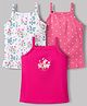Babyhug 100% Cotton Single Jersey Knit Sleeveless Slips With Polka Dots Floral & Deer Print Pack of 3 - Multicolor
