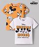 Babyhug Disney Single Jersey Knit Half Sleeves T-Shirt With Mickey Mouse Graphics Pack of 2 - Multicolor