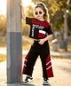 OLLINGTON ST. Cotton Knit Half Sleeves Top With Print & Culottes Set - Multicolour
