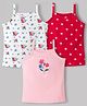 Babyhug 100% Cotton Single Jersey Knit Sleeveless Slips With Floral Print Pack of 3 - Multicolor